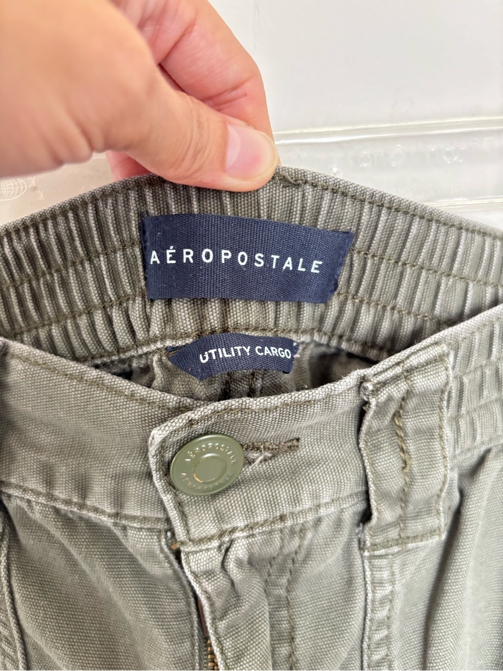 Aeropostale Women’s Utility Cargo Olive Green Cargo Pants XS - Picture 4 of 5